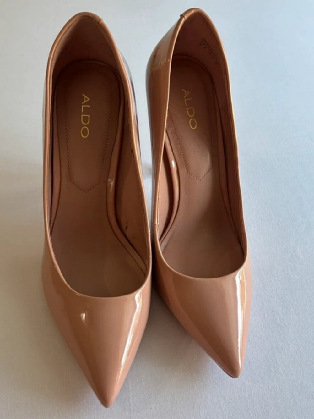 ALDO Stessy Nude Patent Pointed Toe Stiletto Pumps - Size 6